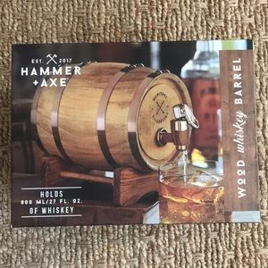 Last chance Hammer & Axe Wood Whiskey Barrel NIB